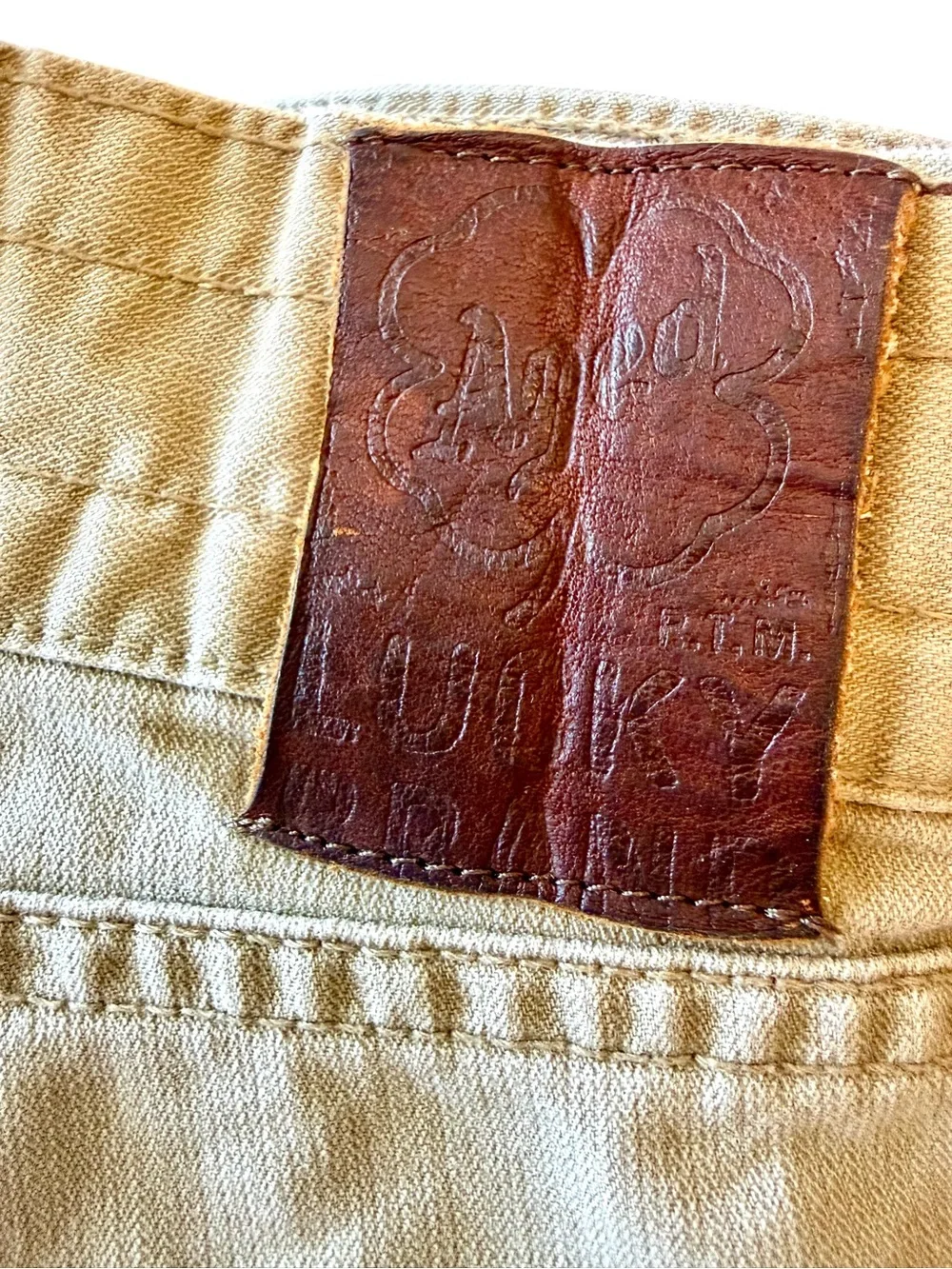 Lucky Brand Khaki Bootcut Pants Cotton Utility Cargo Size 29/8 EUC MidRise Tan
